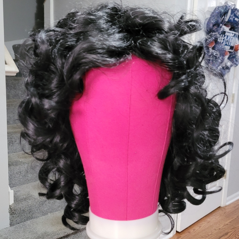 Black 1B Synthetic 10" Loose Curls Wig